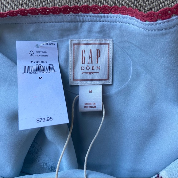 NWT Gap x DÔEN Cropped Floral Coquette Cami Women’s Medium - Picture 6 of 9